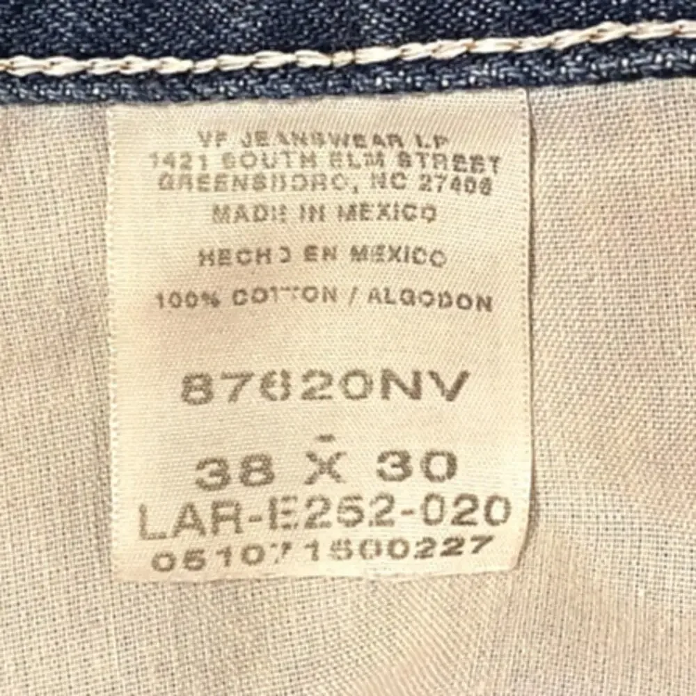 RUSTLER Mens Denim Blue Jeans ~ 38 x 30 ~ by Wrangler